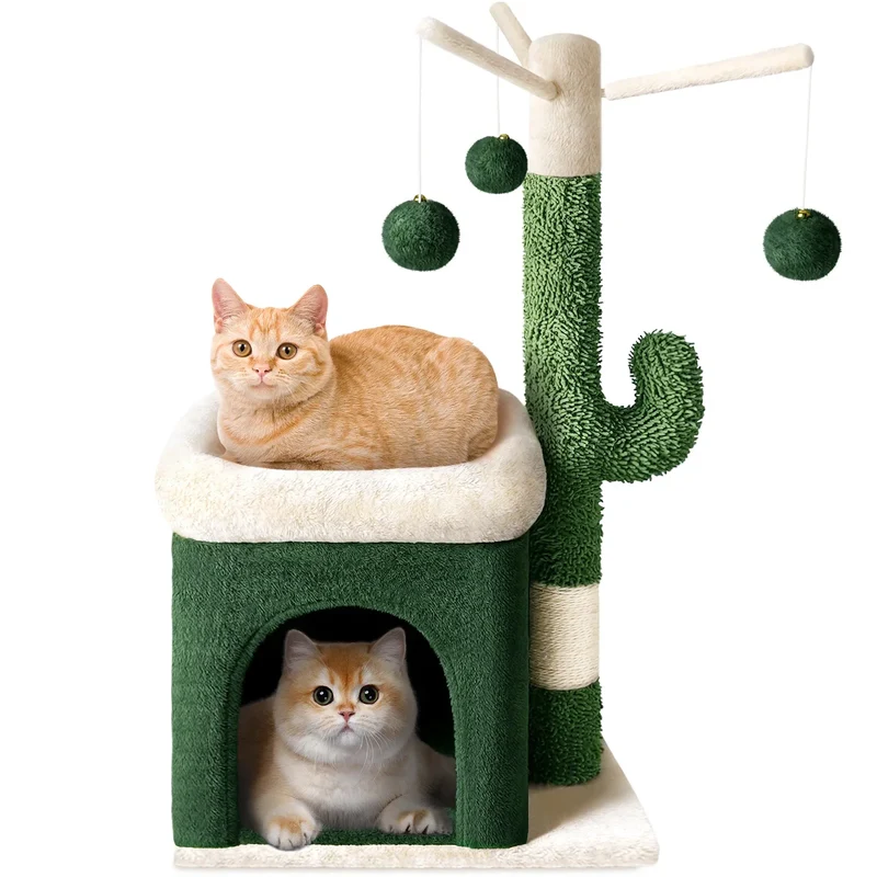 Arbre a chat cactus avec nid douillet - Modèle : "Cactolove"