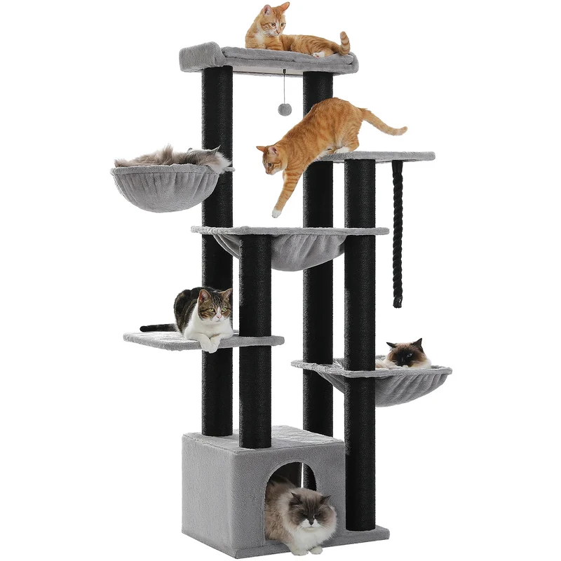 Arbre à chat Maine Coon pour grands chats - Modèle : "MaxiPlaisir"