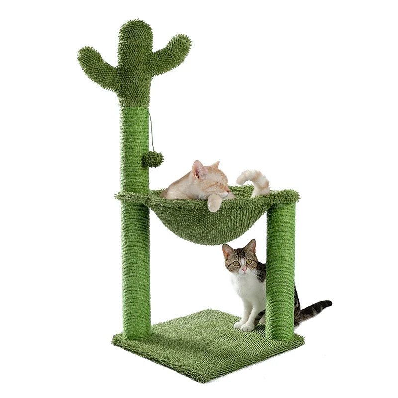 Arbre a chat pas cher Cactus avec hamac - Modèle : "Cactou"