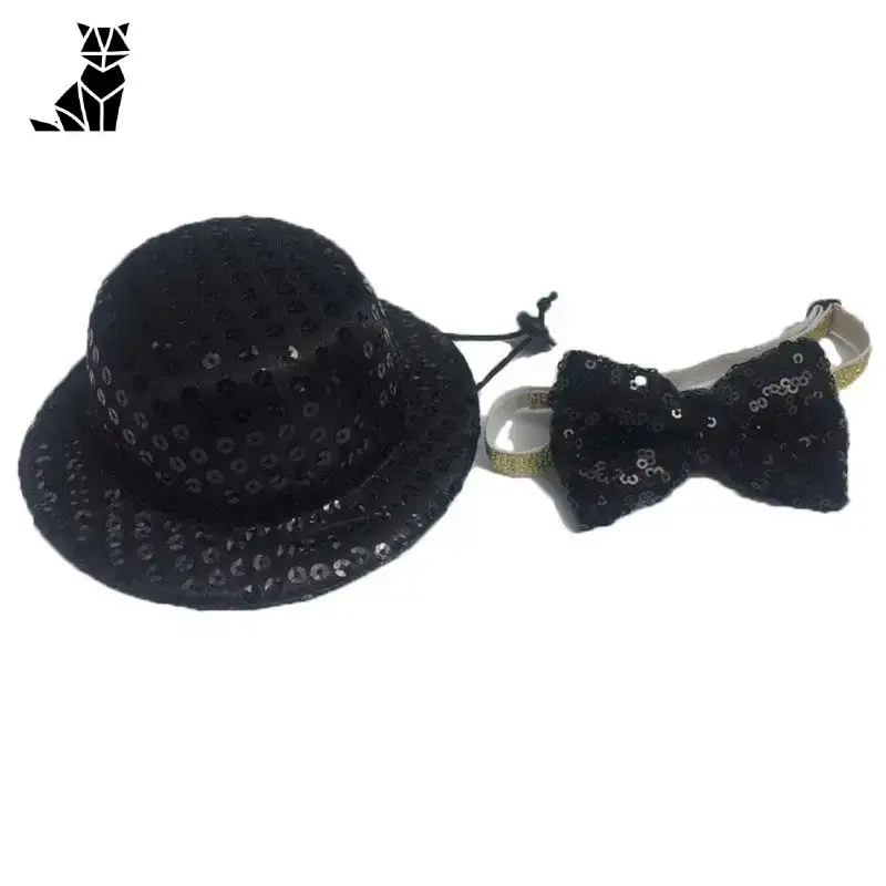 Chapeau Chien Élégant avec Nœud Papillon