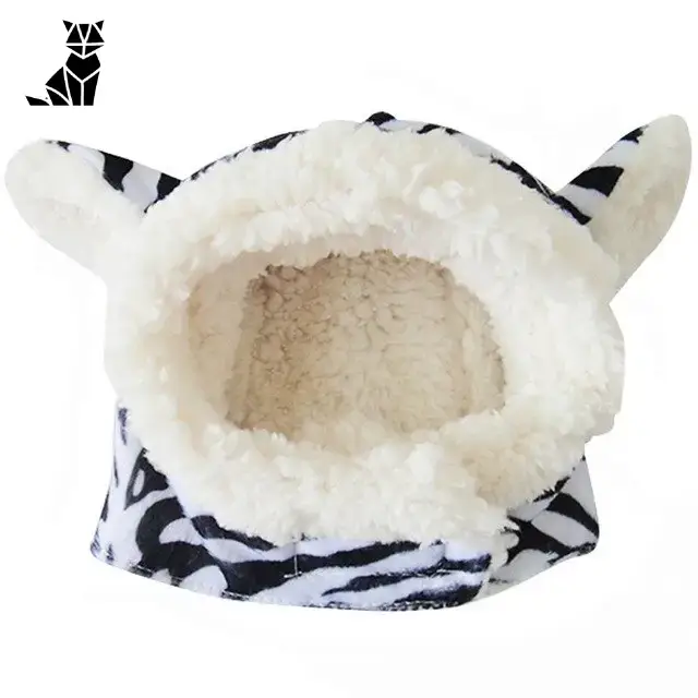 Chapeau Chien Fourrure Motif Zébré Chiot