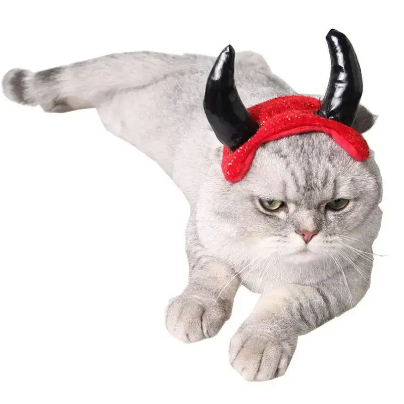 Chapeau Diable Chat Tissu Doux Costume Halloween