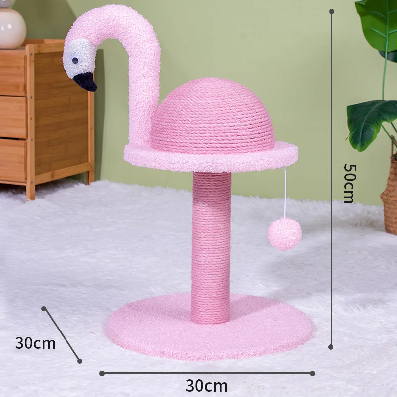 Arbre a chat design flamant rose