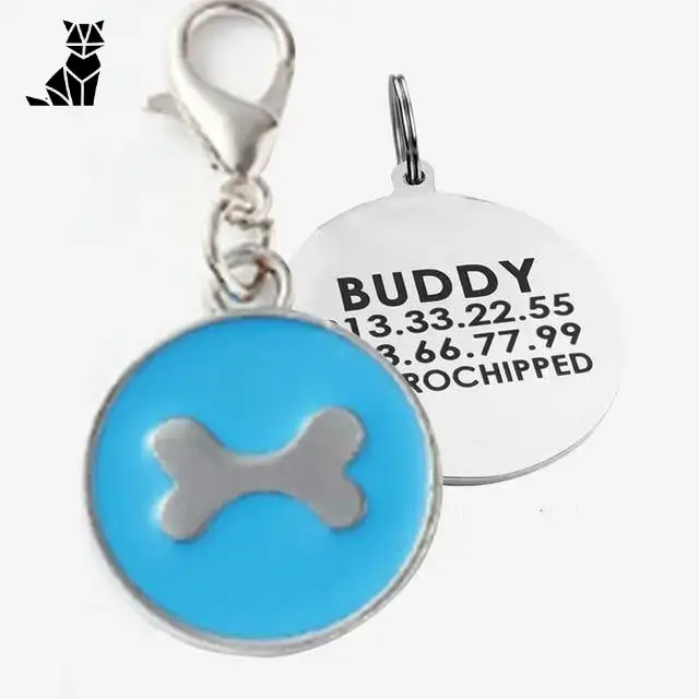 Médaille Chat Personnalisable Identification Gravée