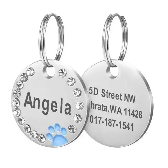 Médaille Personnalisée Chien Chat - Gravée 4 Lignes