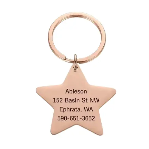 Médaille Personnalisée Chien Chat Gravée Colorée
