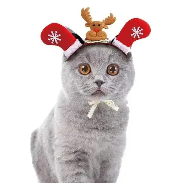 Serre-tête Noël Chat Léger et Confortable