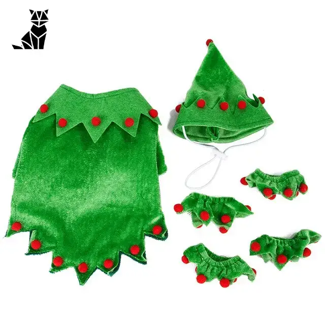 Bonnet Chien Noël avec Costume Lutin Festif