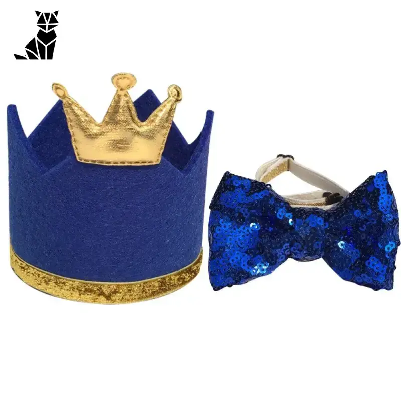 Chapeau Chien Mariage Couronne & Nœud Papillon