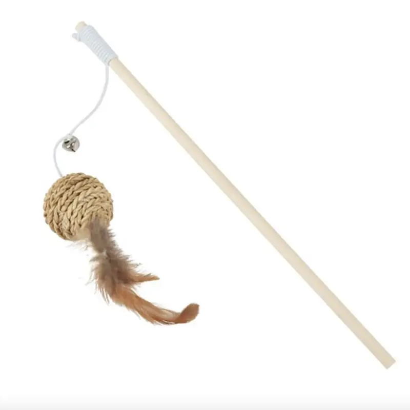 Jouet Canne à Pêche Chat Interactive en Bois