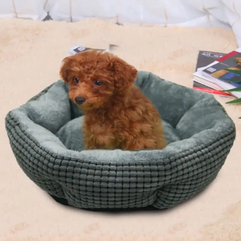 Panier Rond Chien Velours Confort Douillet
