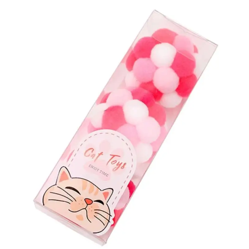 Balle Chat Clochette Lot de 3 Colorée