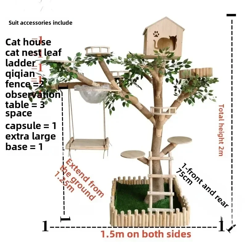 Arbre à chat design naturel - Chat paradis