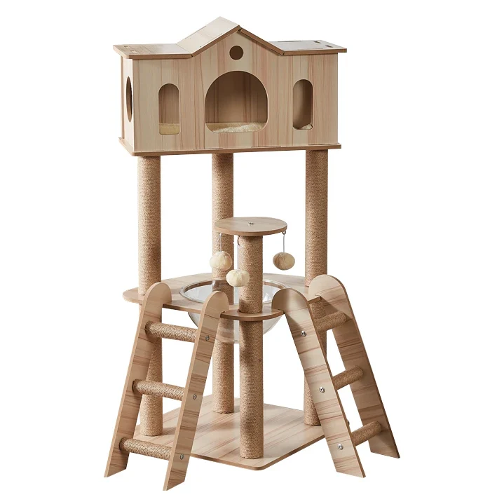 Arbre à Chat cabane en Bois - Modèle "CabaneCat"