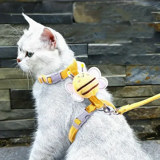 Harnais chat - Look mignon d'abeille