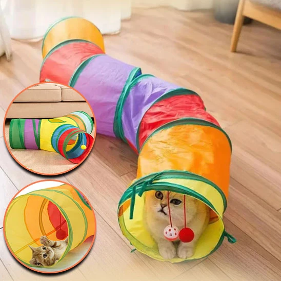 Tunnel pour chat - Colorful Tunnel Toys™