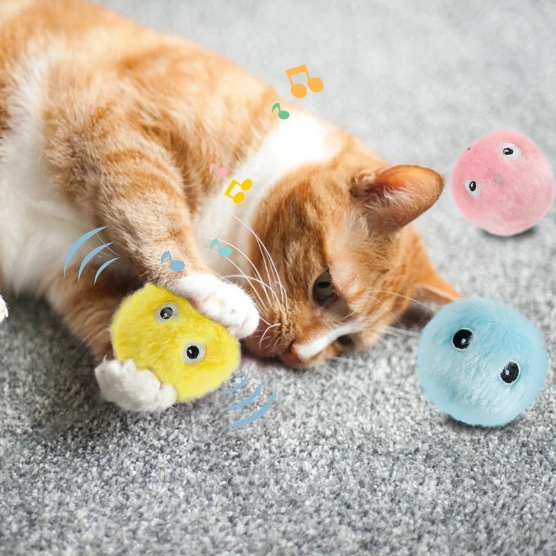 Jouet pour chat - Balle sonore interactive