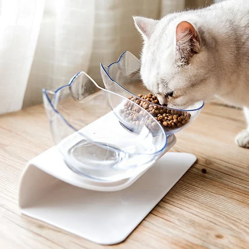 Gamelle chat - Bol double et transparent