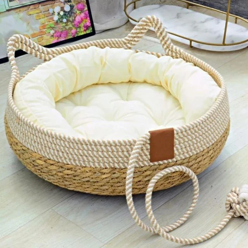 Panier en osier pour chat - Durable tissé à la main