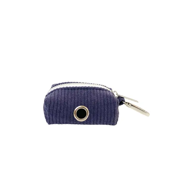 Pochette Sac à Crotte Velours Côtelé Chien