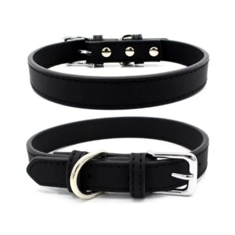 Collier Simili Cuir Chien Élégant Minimaliste