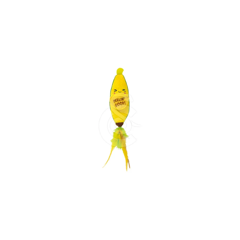 Jouet Banane avec plumes - Chat