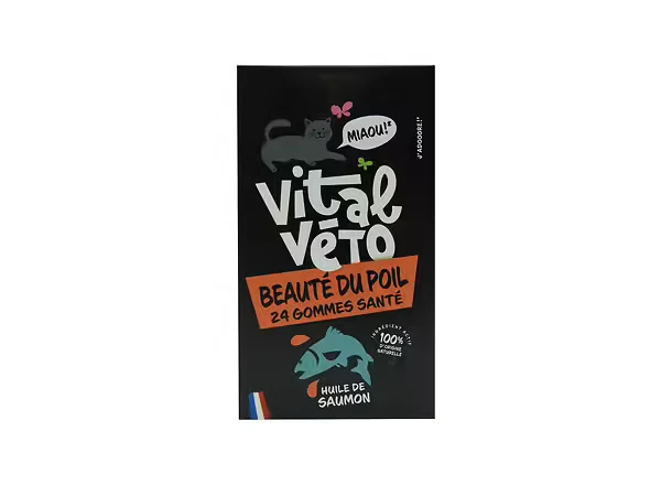 Vitalvéto Beauté du poil - Gommes à mâcher pour chat - Pelage en bonne santé-DLUO dépassée
