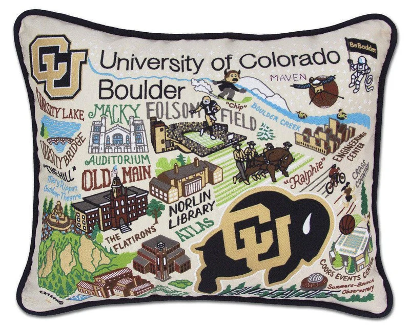University of Colorado Embroidered CatStudio Pillow