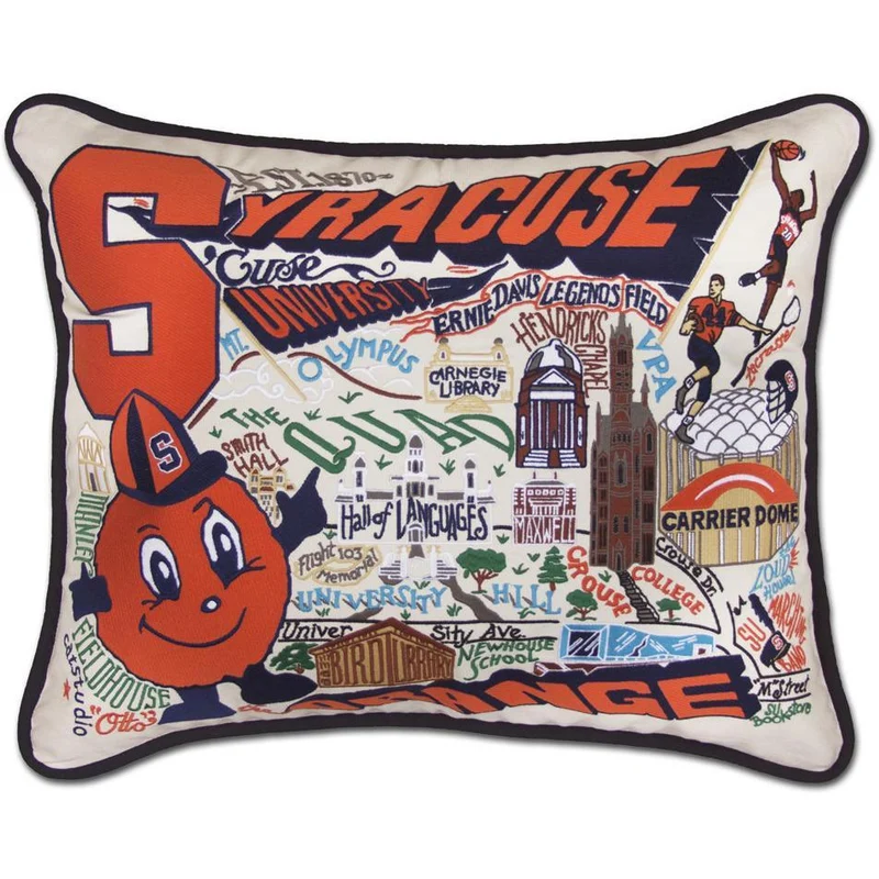 Syracuse University CatStudio Embroidered Pillow