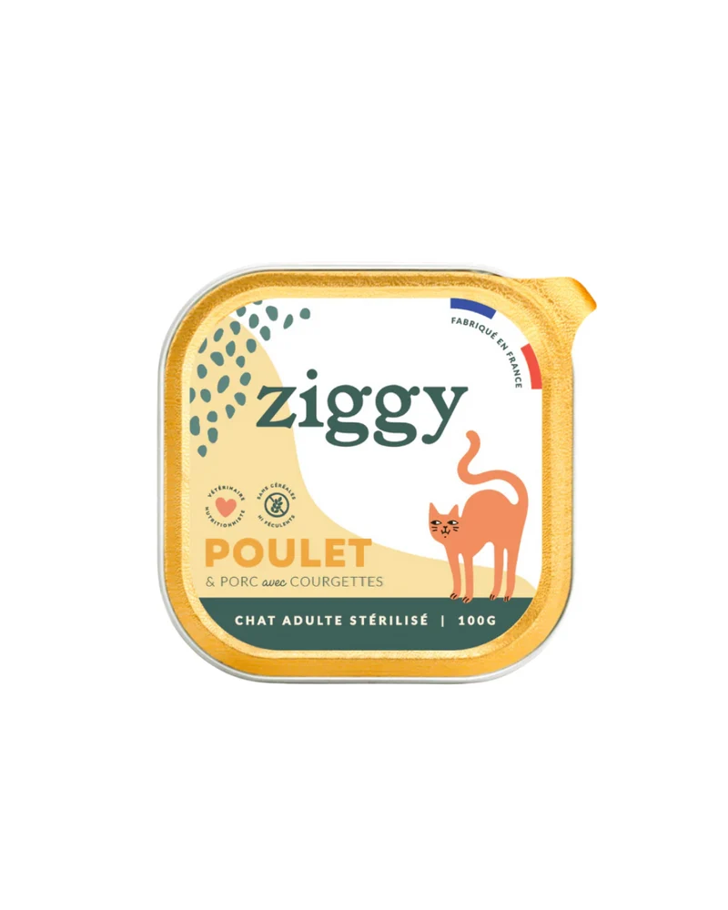 Ziggy Stérilisés Saveur Poulet Pâtée Pour Chats