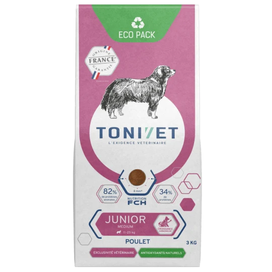 Tonivet Junior Medium Croquette Pour Chiot
