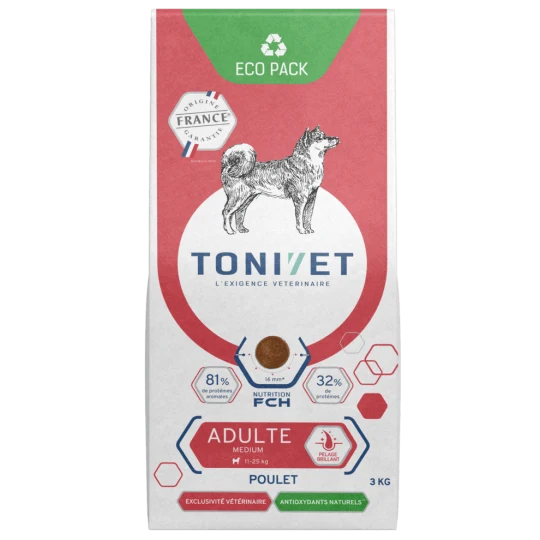 Tonivet Adulte Medium - croquettes chien