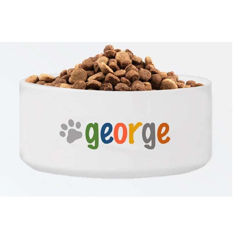 Crayons Classic Personalized Large Dog Bowl