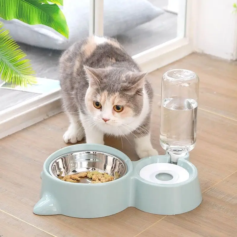 Gamelle Double Chat - Distributeur d'Eau Intégré