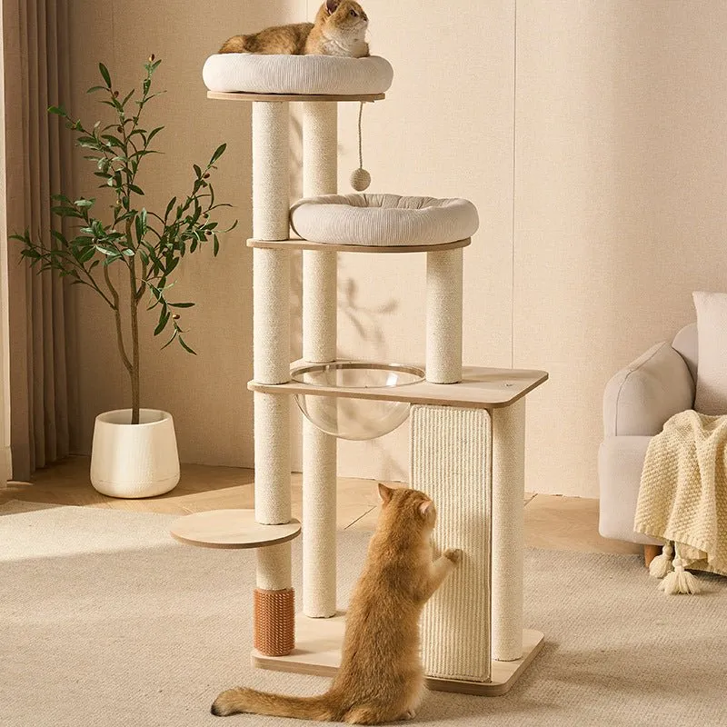 XXL Cat Tree for Large Cats with Felt Cave | L04