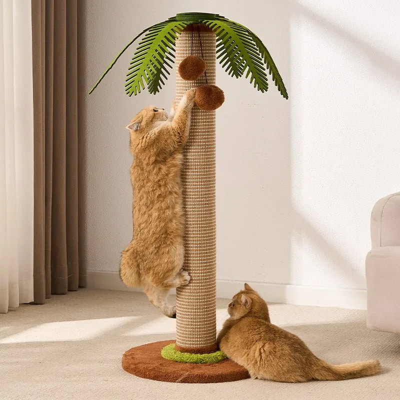 Coconut Tree Tall Cat Scratching Post 43" Height
