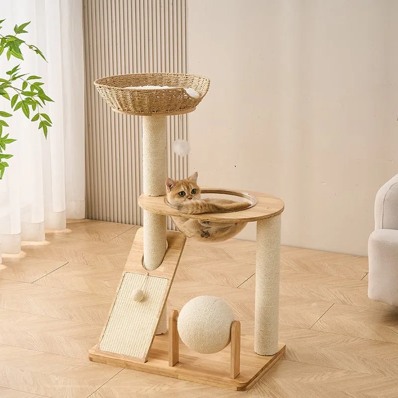 Large Cat Scratching Tower White | Oak W5
