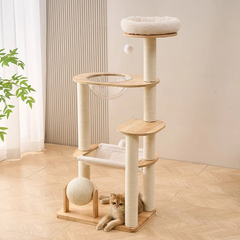 Real Wood Cat Trees For Large Cat | Oak W4