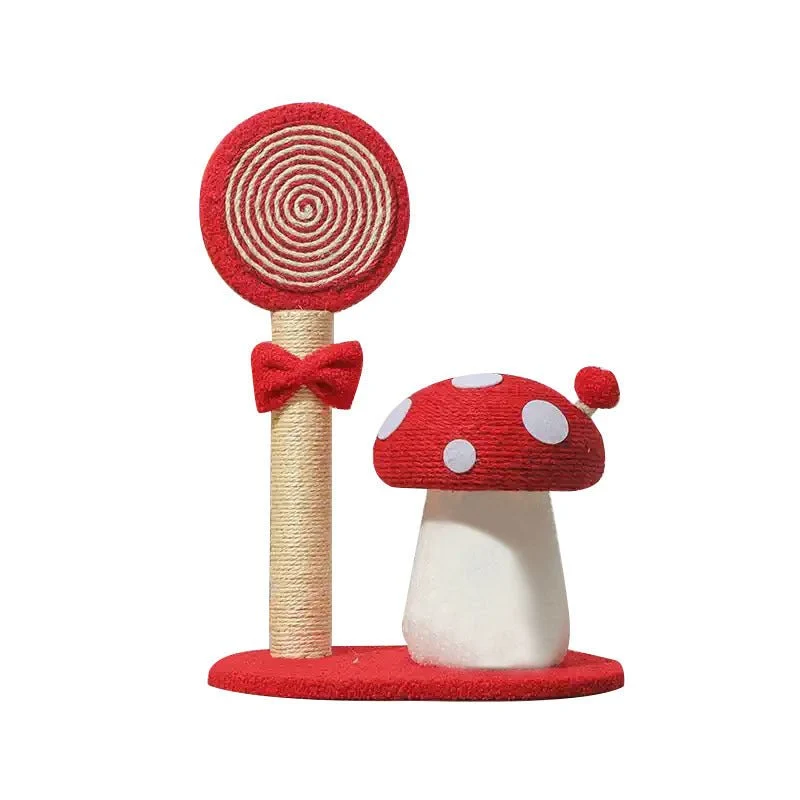 Mushroom Cat Tree Cute Sisal Cat Scratcher Post for Cats