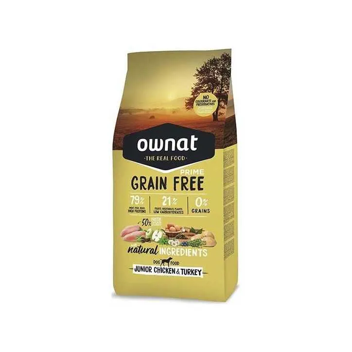 Ownat Prime Grain Free Junior poulet et dinde - croquettes chiot