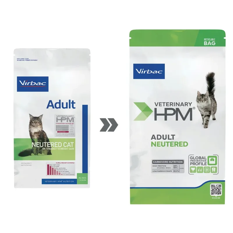 Virbac Veterinary HPM Adult Neutered Chat