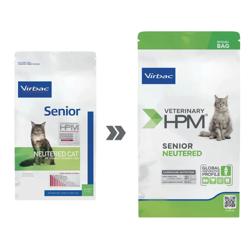 Virbac Veterinary HPM Senior Neutered Chat