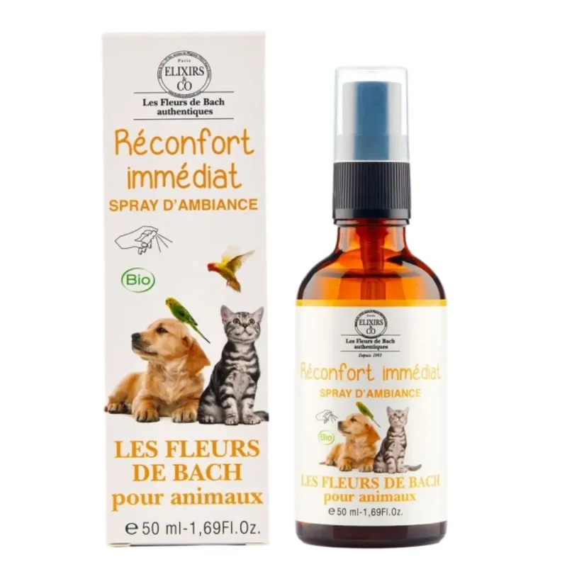 Elixir aux Fleurs de Bach Animaux Spray d'Ambiance Réconfort Immédiat