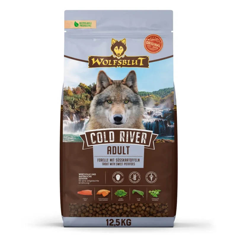 Anti-gaspi Croquettes chien Wolfsblut - Cold River Adult