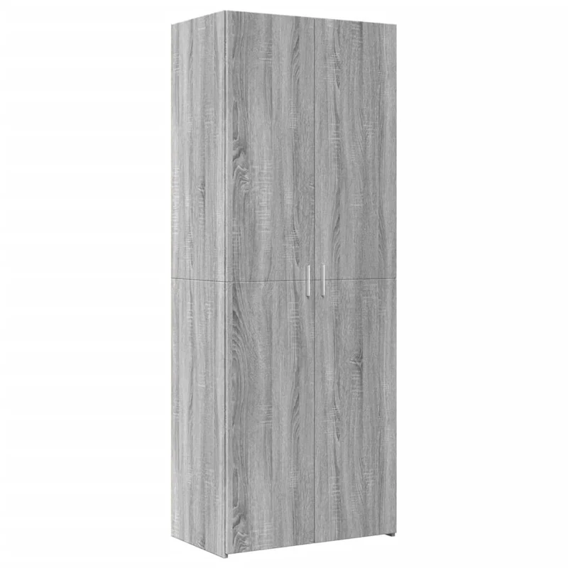 Buffet bahut commode armoire meuble de rangement organisateur cuisine salle de séjour salon haut sonoma 70 x 42,5 x 185 cm bois d'ingénierie gris 02_0035629