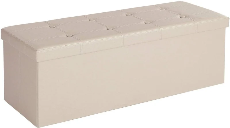 Banc pour banquette de rangement 110 x 38 x 38 cm 120 litres 110 cm beige 12_0000217