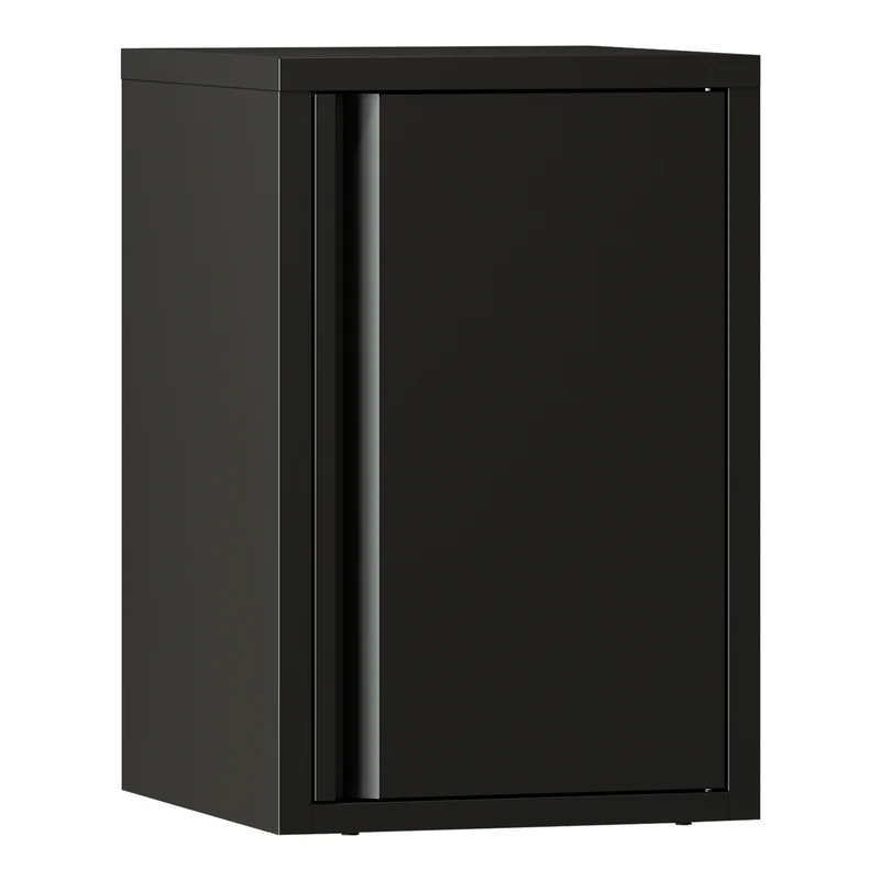 Armoire étagère 50 x 33 x 35 cm meuble de rangement murale acier noir 03_0008889