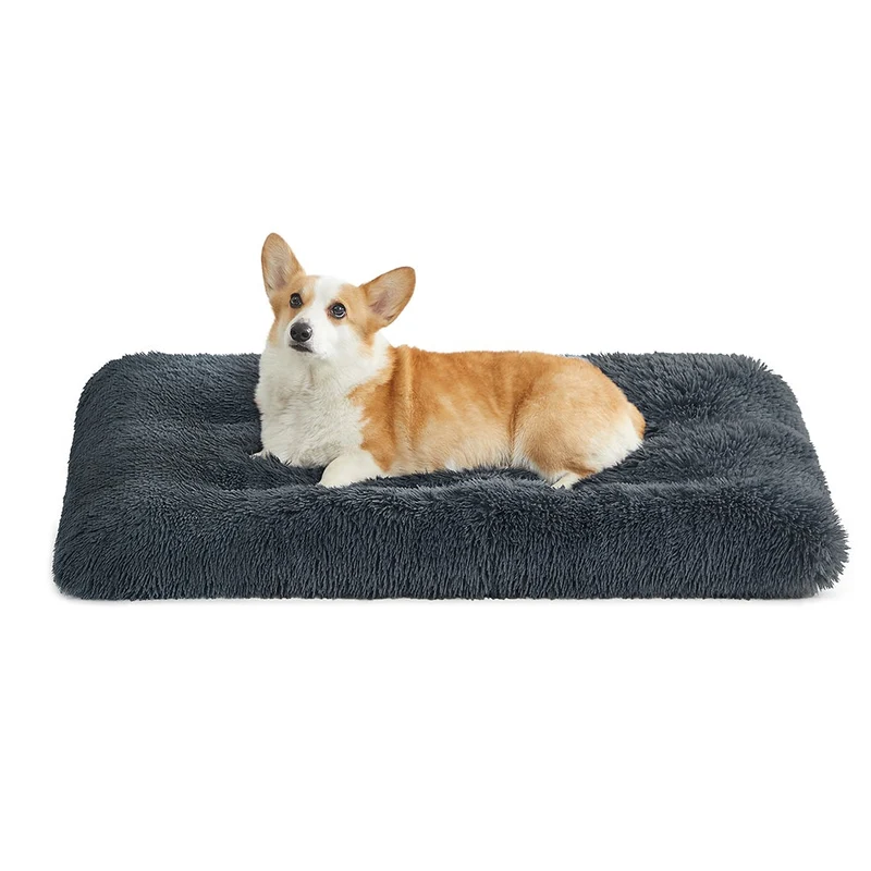 Panier pour chien canapé lit pour animaux rembourrage moelleux 95 x 60 cm lavable en machine coussin pour chien gris 12_0006800