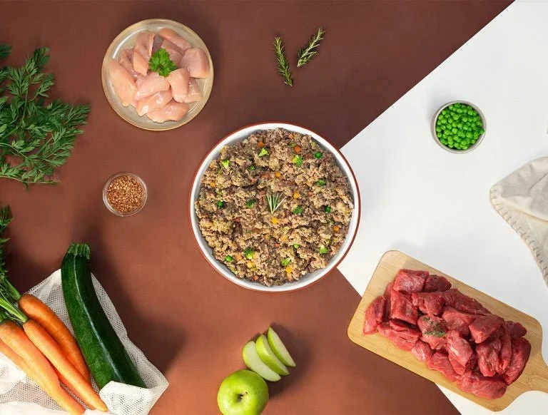 Recette fraîche chien bœuf poulet Vitalité naturelle - DOG CHEF