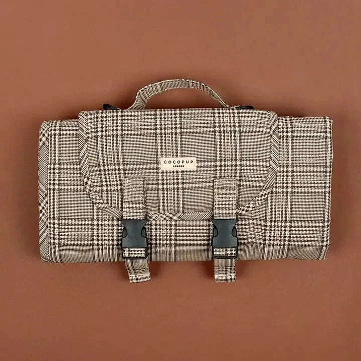Tapis de voyage pour chien Pup Plaid élégant